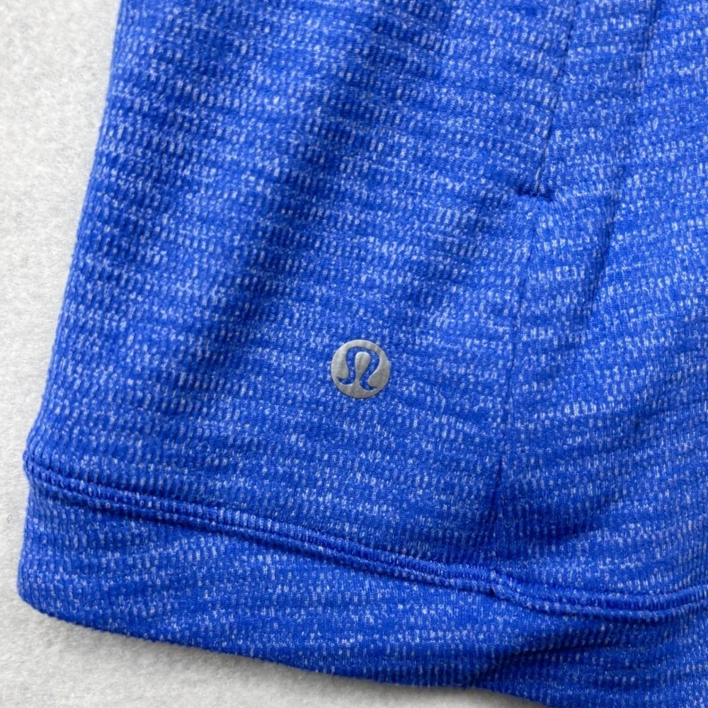 Lululemon Blue Heathered Long Sleeve Athletic Top Thumbholes‎ Size 12